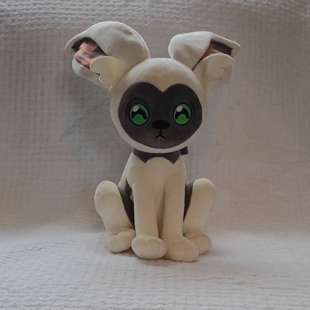 Plush White and Brown Puppy Stuffed Animal - Soft Kids Toy